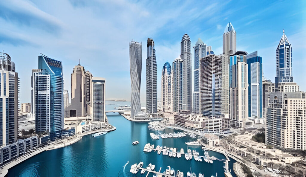 Dubai Marina commercial and residential areas